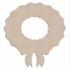 24" Christmas Wreath with Ribbon Unfinished Wood Cutout 3/8 inch view 1