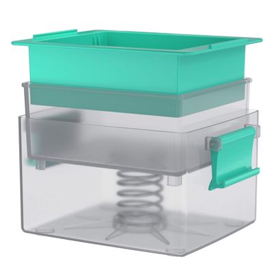 Large Tofu Press, Yarkor Tofu Presser for 12-16 oz Bricks Firm Tofu or Extra Firm Tofu, Built-in Drip Tray, Simple and Effective Design, Dishwasher Safe, Fit for 16oz Tofu, Tofu Recipe Included