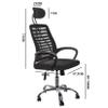 LIYFF-Stools Executive Ergonomic Computer Desk Chair Mesh Office Chair with Adjustable Headrest and Lumbar Support for Study Room view 2