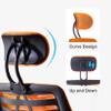 LIYFF-Stools Executive Ergonomic Computer Desk Chair Mesh Office Chair with Adjustable Headrest and Lumbar Support for Study Room view 4