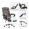 LIYFF-Stools Ergonomics Office Chair Executive Swivel Adjustable Computer Desk Chair with Retractable Footrest for Home view 4