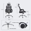 LIYFF-Stools Modern Ergonomic High-Back Office Chair with Adjustable Headrests, Mesh Back, Blue view 2