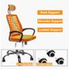 LIYFF-Stools Ergonomic Office Chair with Lumbar Support and Adjustable Headrest High Back with Breathable Mesh for Study Room view 4