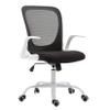 LIYFF-Stools Mid-Back Ergonomic Flip-up Armrest Mesh Computer Task Chair Home Office Desk Chairs with Flip-up Backrest for Bedroom view 1