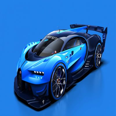Iconic Arts Supercar- Bugatti Vision Gran Turismo Laminated 24x36 Poster