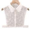 Youngy Fake Collar, Detachable Half Shirt Dickey Hollow Out Floral Lace Decorative False Fake Collar view 1