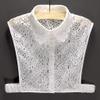 Youngy Fake Collar, Detachable Half Shirt Dickey Hollow Out Floral Lace Decorative False Fake Collar view 4