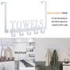 Kuhome Over The Door Hooks, Towel Hooks for Bathroom, Towel Rack Towel Holder for Bathroom Bedroom Kitchen Pool Beach Towels Bathrobe Wall Mount Hang on The Door Cabinet Cupboard (Silver Grey) view 2