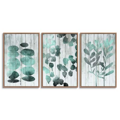 SIGNWIN 3 Piece Framed Canvas Wall Art Colorful Flowers Canvas Prints Home Artwork Decoration for Living Room,Bedroom - 16"x24"x3 Panels
