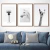SIGNWIN 3 Piece Framed Canvas Wall Art Cute Giraffe Canvas Prints Home Artwork Decoration for Living Room,Bedroom - 16"x24"x3 Panels view 4