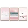 SIGNWIN 3 Piece Framed Canvas Wall Art Beautiful Seascape Canvas Prints Home Artwork Decoration for Living Room,Bedroom - 16"x24"x3 Panels view 1