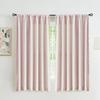 Treatmentex Pom Pom Curtains for Bedroom Pink Girls Room Blackout Window Drapes 63" Energy Efficient Thermal Insulated Living Room Darkening Curtain Panels 2pcs view 2