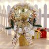 Christmas Tree RENRUIRUI- Desktop Small Golden,for Home Dining Table Office Desk Compact Space Xmas Decoration view 2