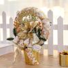 Christmas Tree RENRUIRUI- Desktop Small Golden,for Home Dining Table Office Desk Compact Space Xmas Decoration view 3
