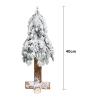 Christmas Tree RENRUIRUI- Desktop Artificial Flocking Snow Small Tree,Wooden Base,for Home Farmhouse Xmas Party Decoration (Size : 40cm) view 2