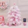 Christmas Tree RENRUIRUI- Pink Feather Miniature Desktop Craft Tree Home Office Shopping Mall Window Xmas Decoration (Size : 60cm) view 2