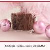 Christmas Tree RENRUIRUI- Pink Feather Miniature Desktop Craft Tree Home Office Shopping Mall Window Xmas Decoration (Size : 60cm) view 4