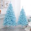 Christmas Tree RENRUIRUI- Blue Flocking Artificial PVC Tree, Metal Bracket Easy to Assemble, Indoor and Outdoor Xmas Decoration (Size : 120cm) view 3