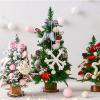 Christmas Tree RENRUIRUI- Xmas 60cm Desktop, with Pine Cones and Wool Felt Ornaments,for Home Office Studio Hotel Shopping Mall Decoration view 3