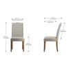 A&B Home Furniture Dining Chairs Urban Style with Nailhead Trim for Dining Room Kitchen Living Room Set of 2 Smoky Gray view 3