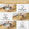 9.5 QT Double Handle KUCCU Stand Mixer, 6 Speed with Pulse Electric Kitchen Mixer, 660W Tilt-Head Food Mixer with Dishwasher-Safe Dough Hook, Flat Beater, Whisk, Splash Guard for home baking (Gold) view 4