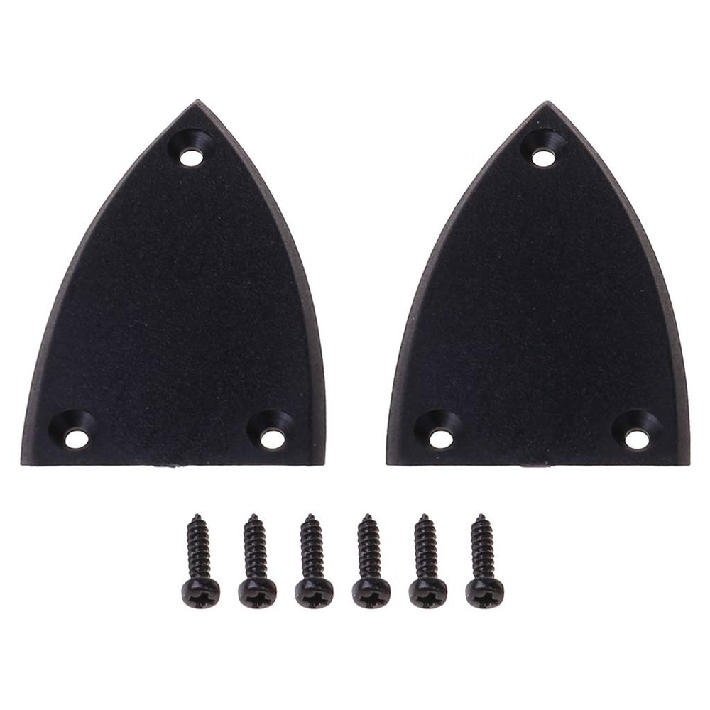 MOMOJIA 2pcs Black Rod Cover Screws for Guitar 3 Holes Guitar Part Accessories New