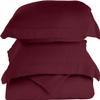 Femini Fashion 1000-Thread-Count 100% Egyptian-Cotton [3 PCs] [1 Duvet Cover & 2 Pillow Shames] Set with Zipper Closure & Corner Ties, Long Staple Cotton Sateen Weave, Quilt Cover - (Queen, Burgundy) view 1
