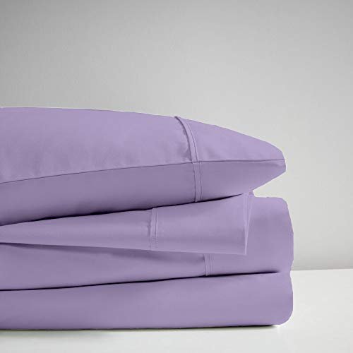EXTRA-DEEP-POCKET 1000-Thread-Count 100% Egyptian-Cotton Bed Sheets, 4-PC Sheet Set, Single Ply Long-Staple Yarns, Sateen Weave, Fits Mattress Upto 30-INCH Deep Pockets - (RV King, Lilac)