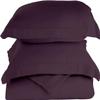 Femini Fashion 1000-Thread-Count 100% Egyptian-Cotton [3 PCs] [1 Duvet Cover & 2 Pillow Shames] Set with Zipper Closure & Corner Ties, Long Staple Cotton Sateen Weave, Quilt Cover - (Queen, Plum) view 1