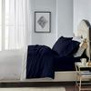 Extra-Deep-Pockets 1000-Thread-Count 100% Egyptian-Cotton Bed Sheets, 4-PC Sheet Set, Single Ply Long-Staple Yarns, Sateen Weave, Fits Mattress Upto 24" Deep Pocket - (Full-XL, Navy Blue) view 2