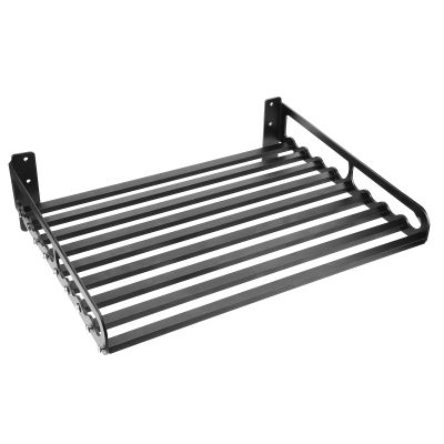BHDD Alumimum Microwave Oven Wall Mount, Wall Microwave Stand Shelf Metal Shelving Heavy Duty Commercial Or Household Grade Microwave Rack, with Fixing Kit, for Kitchen, Restaurant, Laundry(50x40)