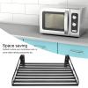 BHDD Alumimum Microwave Oven Wall Mount, Wall Microwave Stand Shelf Metal Shelving Heavy Duty Commercial Or Household Grade Microwave Rack, with Fixing Kit, for Kitchen, Restaurant, Laundry(50x40) view 2
