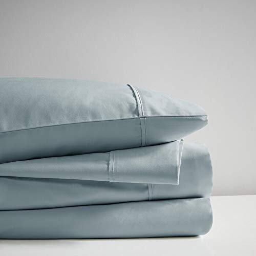EXTRA-DEEP-POCKET 1000-Thread-Count 100% Egyptian-Cotton Bed Sheets, 4-PC Sheet Set, Single Ply Long-Staple Yarns, Sateen Weave, Fits Mattress Upto 30-INCH Deep Pockets - (RV King, Light Blue)