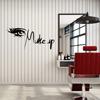 WallStickers4ever Vinyl Wall Decal Beauty Salon Cosmetics Makeup Female Eyelashes Stickers Mural Large Decor (g4469) Black view 1