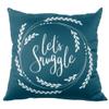 College Covers Let's Snuggle Fall Dcor Pillow, 16" X 16", Teal view 1