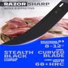Dalstrong Butcher Knife - 10 inch Delta Wolf Series - Ultra-Thin Zero Friction Blade - HC 9CR18MOV Steel - Black Titanium Nitride Coating - Breaking Knife - G10 Camo Handle - Leather Sheath view 2
