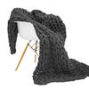 Lavish Decor Chunky Knit Blanket | Hypoallergenic Fall Throw Blankets for Couch, Bed, Baby Blankets and Pet Mat | Elegant Knit Blanket view 3