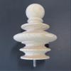 Large Red Oak Wood Finial. 7 3/8 H x 3 7/8 W x 2 3/8 Base. for Bedpost or Furniture. #25 view 1