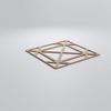 Ekena Millwork WALW24X24X0375BUXBI Buxton 3/8"T Decorative Fretwork Wall Panels, 23 3/8"W X 23 3/8"H, Birch view 3