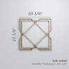 Ekena Millwork WALW24X24X0375KWABI Kiowa 3/8"T Decorative Fretwork Wall Panels, 23 3/8"W X 23 3/8"H, Birch view 2