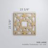 Ekena Millwork WALW24X24X0375BNEBI Brownsville 3/8"T Decorative Fretwork Wall Panels, 23 3/8"W X 23 3/8"H, Birch view 2