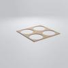 23 3/8"W X 23 3/8"H Large Wembley Decorative Fretwork Wood Wall Panels, Birch view 3