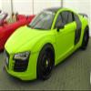 Iconic Arts Audi R-8 Lime Green Car Laminated Poster 24x36 view 1