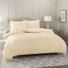100% Egyptian Cotton Duvet Cover Set, 3 Pieces 500-TC Luxury Soft Bedding Set with Zipper Closure, Full/Queen, Ivory Solid view 1