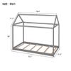 Harper & Bright Designs Twin House Floor Bed for Kids, Wooden Twin Montessori Bed Frame,Kids Twin Bed Frames for Baby Girls, Boys(Twin,Grey) view 2