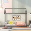 Harper & Bright Designs Twin House Floor Bed for Kids, Wooden Twin Montessori Bed Frame,Kids Twin Bed Frames for Baby Girls, Boys(Twin,Grey) view 3
