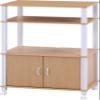 Fuji Boeki 99906 Multi Wagon, Kitchen Wagon, Width 23.5 inches (59.7 cm), Natural, White, Easy Assembly, Comes with Casters view 1
