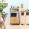 Fuji Boeki 99906 Multi Wagon, Kitchen Wagon, Width 23.5 inches (59.7 cm), Natural, White, Easy Assembly, Comes with Casters view 2