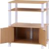 Fuji Boeki 99906 Multi Wagon, Kitchen Wagon, Width 23.5 inches (59.7 cm), Natural, White, Easy Assembly, Comes with Casters view 4