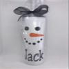 Personalized Snowman Skinny Stainless Steel Insulated Tumbler Travel Cup view 1